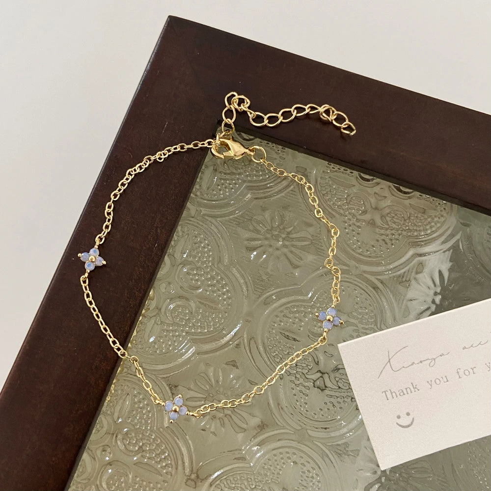 Four Leaf Clover 18K Gold Necklace and bracelet
