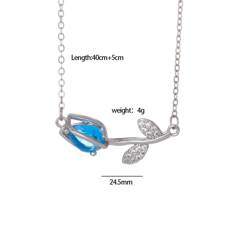 Tulip Bloom Pendant Necklace