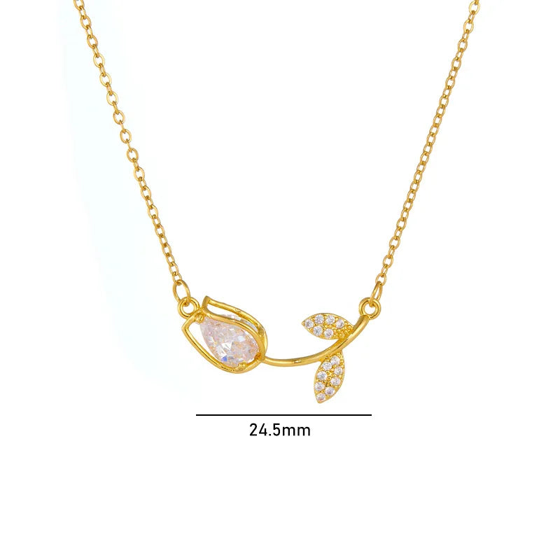 Tulip Bloom Pendant Necklace