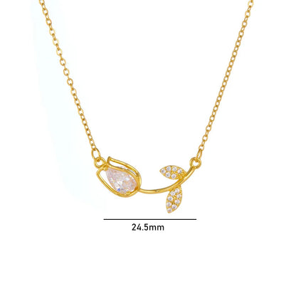Tulip Bloom Pendant Necklace