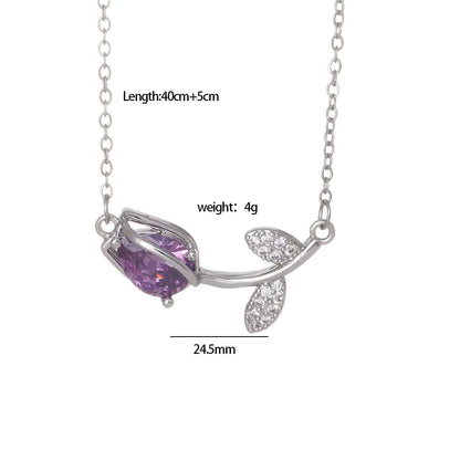 Tulip Bloom Pendant Necklace