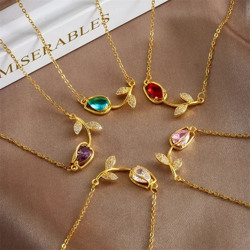Tulip Bloom Pendant Necklace