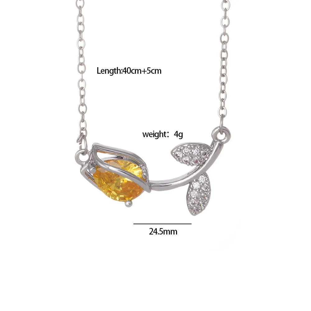 Tulip Bloom Pendant Necklace