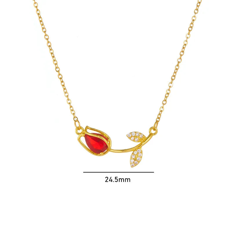 Tulip Bloom Pendant Necklace