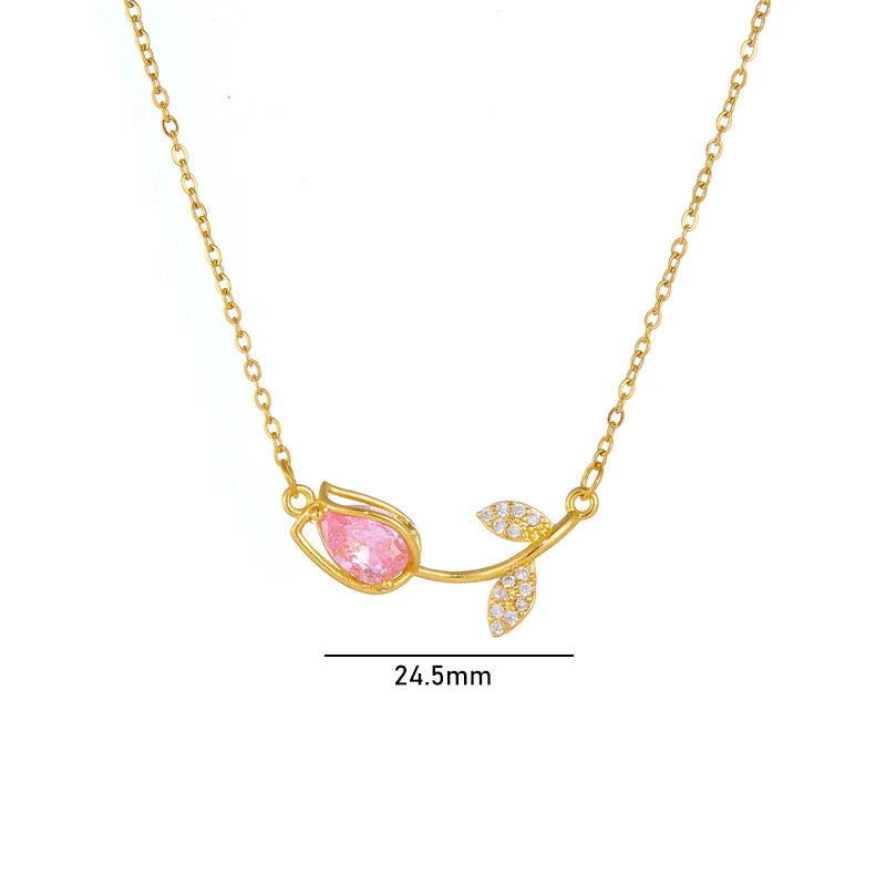 Tulip Bloom Pendant Necklace