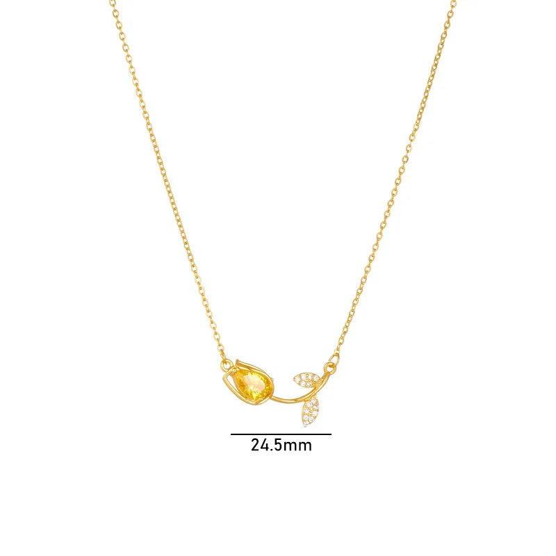 Tulip Bloom Pendant Necklace