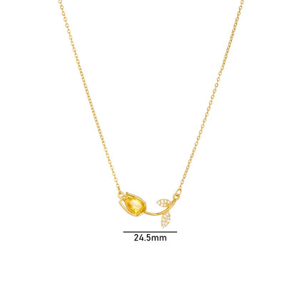 Tulip Bloom Pendant Necklace