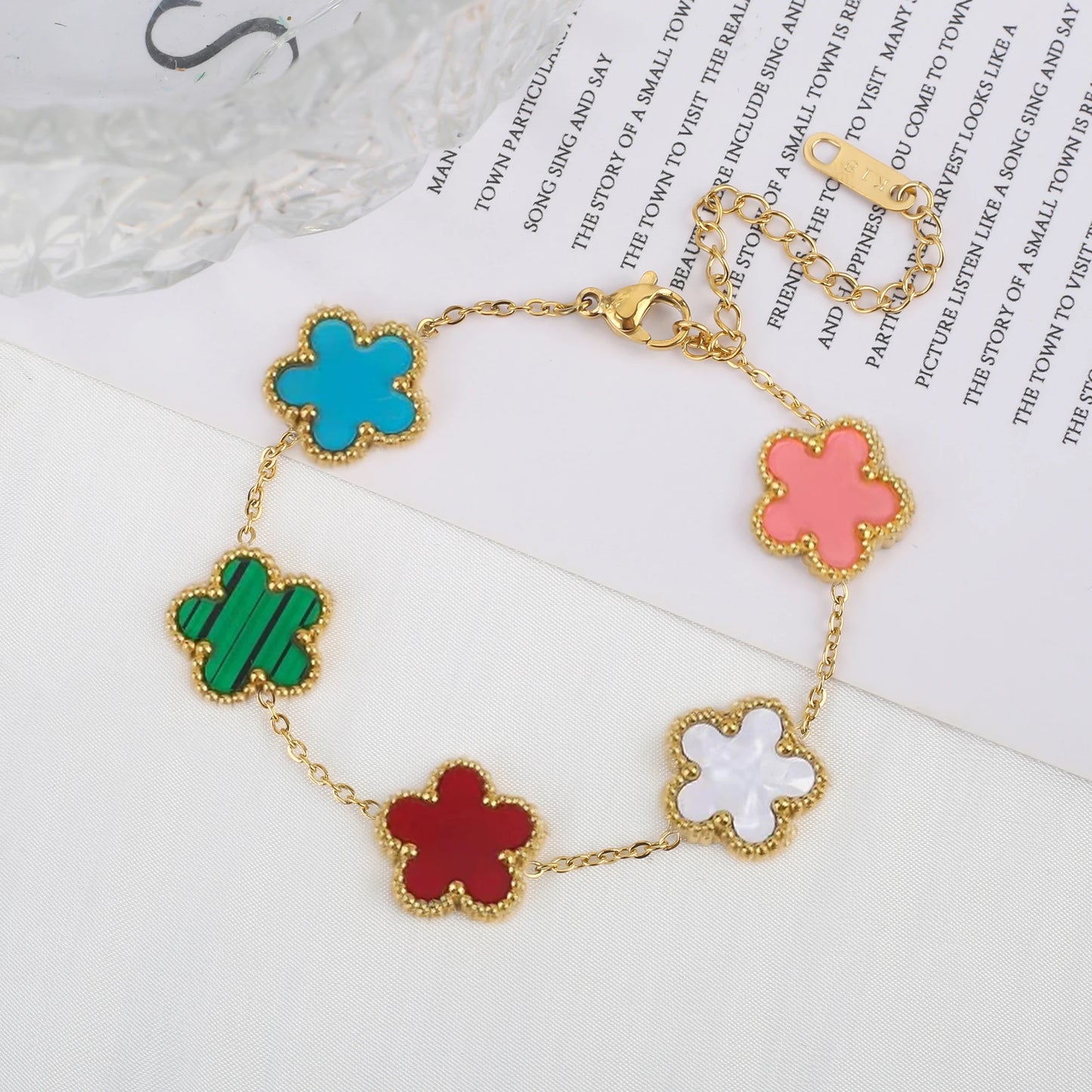 Floral Charm Bracelet