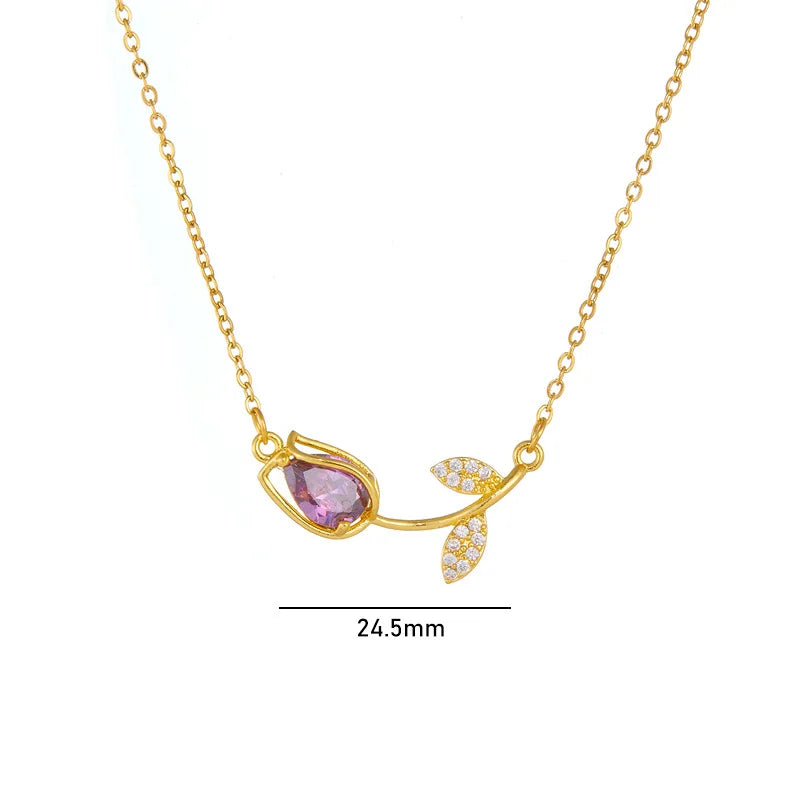 Tulip Bloom Pendant Necklace