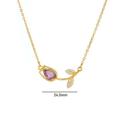 Tulip Bloom Pendant Necklace